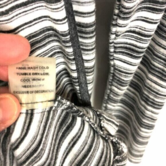 41 Hawthorn | Women's Grey & White Stripe Knit Cardigan Sweater Size Large - Picture 5 of 10